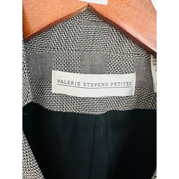 Vintage 90s Cropped Blazer Structured Minimalist Jacket Sharp Shoulders SZ 2P - Picture 6 of 10